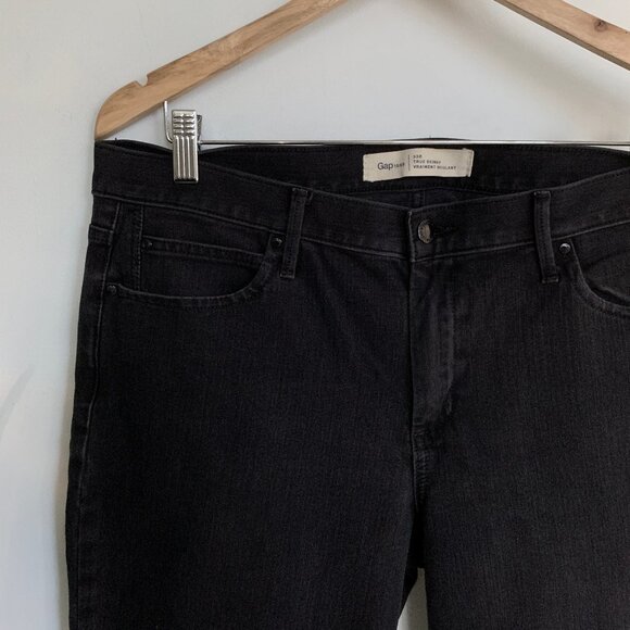 Gap Super Slimming Real Skinny 33 / 16 Matte Black faded jeans - Picture 5 of 10